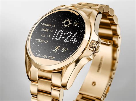 michael kors gold smart watch|Michael Kors access bradshaw smartwatch.